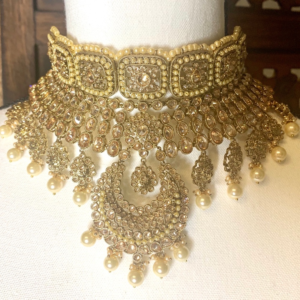 Indian Pakistani polki jewelry set
